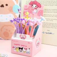 48Pcs/Box Bolígrafos De Silicona Adhesivos Suaves 0.5mm Sanrio Kuromi Melody Cinnamoroll Juguete De Descompresión Estación De Trabajo - details 5