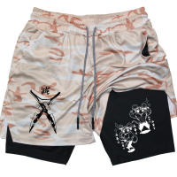 Shorts De Compresión Para Hombre Con Estampado De Anime Demon Slayer Pantalones Cortos Deportivos Para Playa Gimnasio Y Correr Secado Rápido Ropa De Verano - details 5
