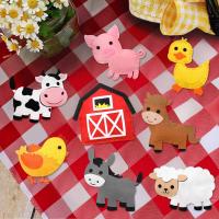 Kit De Artesanía De Costura Con Animales De Granja Para Niñas Y Niños Kit Educativo De Costura DIY De Feltro Para Niños Y Niñas - details 8