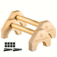 1 Par De Soportes De Madera Para Push-Up Gimnasio Tablero De Ejercicio De Fitness Construcción Corporal Entrenamiento De Mano Estilo Paralelo - details 0