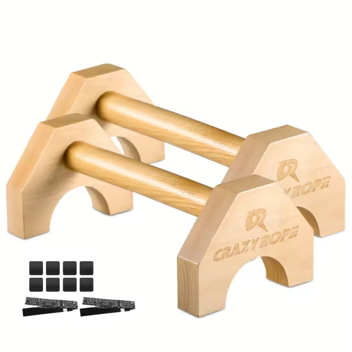 1 Par De Soportes De Madera Para Push-Up Gimnasio Tablero De Ejercicio De Fitness Construcción Corporal Entrenamiento De Mano Estilo Paralelo - 1