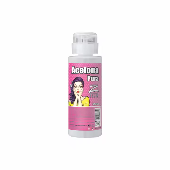 Zelos Acetona Pura 100% - 300 ml - Uso Profesional - Retira Esmaltes Permanentes - Disuelve Pegamento de Uñas - 1