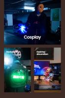Proyector De Holograma 3D LED Mini Personalizable Con Fan Para Halloween Y Navidad Exhibición Transparente Self-contained Sin Baterías Incluidas - details 9