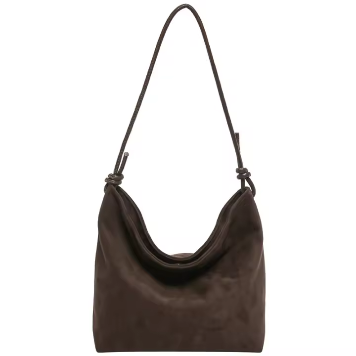 Bolso De Hombro Retro De Piel Suelta Moda Con Correa Ajustable Para Mujer Bolso De Viaje Y Trabajo Estilo Hobo Tamaño 11.61x4.92x11.42 Pulgadas - 1
