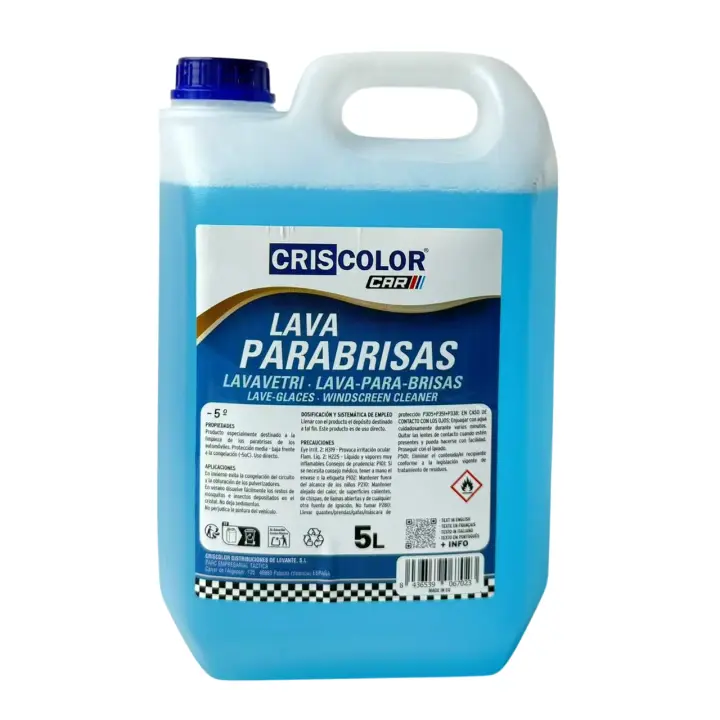 Limpiaparabrisas Lava parabrisas líquido 5 l litros anti lluvia uso directo protección repelente - Criscolor - 1