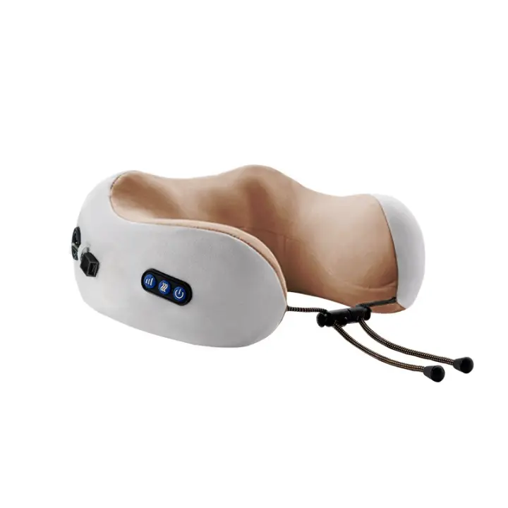 1 masajeador de Cuello Eléctrico en forma de U just EVO, Batería de Lithium recargable portáthil, de masaje cervical hipoalérgico dispositivo, with almohada para el cuello with USB carga - 1