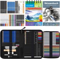Set De Dibujo 76 Piezas Kit De Bocetos Incluye Libro De Pintura Acuática Colores Metálicos Y Herramientas De Dibujo Para Artistas Principiantes Y Profesionales - details 0