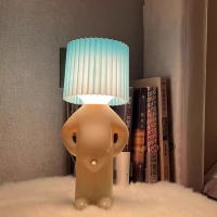 Lámpara Nocturna Creativa De Diseño Para Mesa De Hotel En Forma De Niño Malo Luz De Mesa Con Interruptor E14 Bajo Requiere Luz LED Incluida Decoración Para Dormitorio - details 1