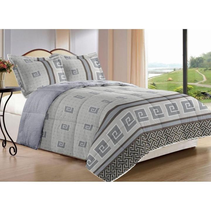 NQT Edredón Invierno Nórdico de Franela con Forro Polar de Sherpa