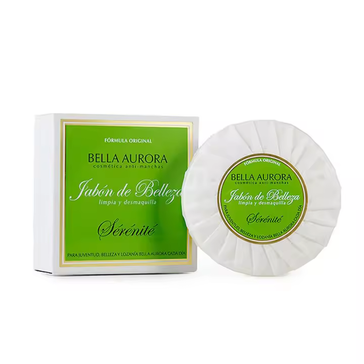 Bella Aurora - Jabón Antimanchas Sérénité en Pastilla 100 Gr - Limpia el Rostro - Total Suavidad - Todo Tipo de Piel - 1