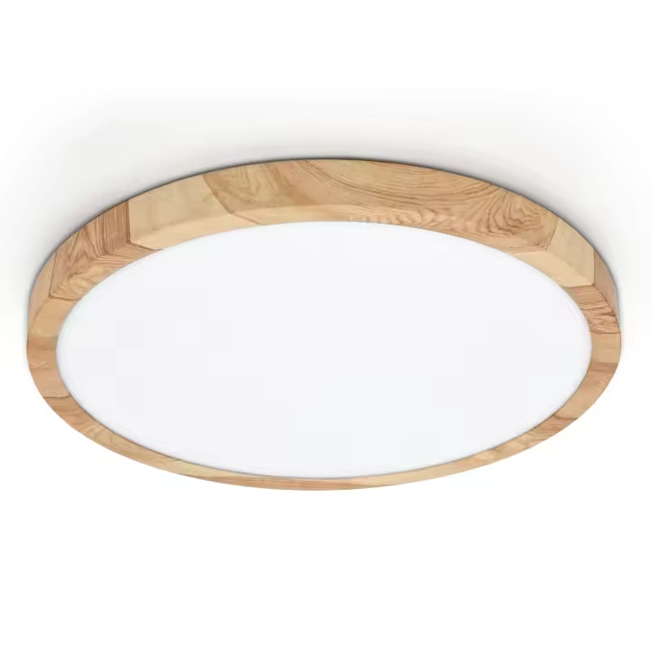 Lámpara De Techo LED Moderna Con Patrón De Madera Dorado Tres Colores Para Iluminación Doméstica Cocina Dormitorio Baño - 1