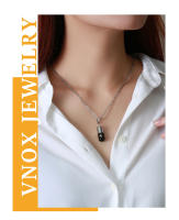 Collar De Hueso Vnox Para Hombres Y Mujeres Con Engrado De Cruz Urnita De Cremación Portador De Perfume Vial De Ashes Joyería Memorial Clásica Tendencia - details 2