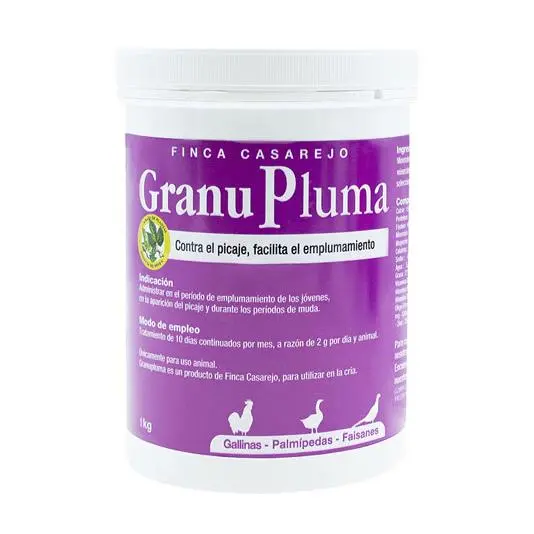 FINCA CASAREJO Granupluma - Suplemento Vitamínico para Fortalecer las Plumas de Gallina - Favorece el Emplumamiento - Previene el Picaje en Aves - 5 KGF - 1