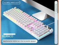 Teclado De Juego 104 Teclas Con Retroiluminación Colorida Teclado Cableado Sentido Mecánico Para Computadora Periféricos E-sports Para Desktop Laptop - details 12