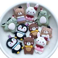 10Pcs Miniaturas De Animal Cartoon Lindas Resinas Con Fondo Plano Para Manualidades Y Decoración De Joyería Accesorios Para Scrapbooking - details 0