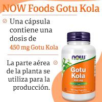 Now Foods, Gotu Kola, 450mg, 100 Cápsulas veganas, Probado en Laboratorio, Vegetal, Sin Gluten, Sin Soja, Vegetariano - details 2