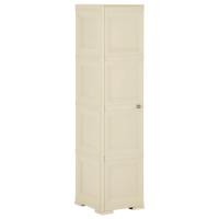 vidaXL Armario de plástico diseño madera blanco angora 40x43x164 cm - details 0