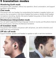 Y113 tapones para los oídos de traducción de idiomas, 144 equipos de traducción de idiomas, equipos de traducción de reducción de ruido bluetooth, adecuados para viajes y negocios - details 4