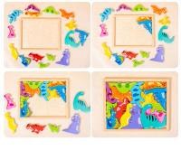 Juguete Educativo De Madera 3D Para Bebés Rompecabezas De Animales Frutas Y Vegetales Juego De Mano Gruesa Regalos Para Niños - details 7