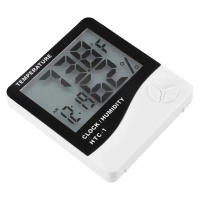 Medidor De Temperatura Y Humedad HTC-1 LCD Estación Meteorológica Interior Exterior Con Reloj Thermómetro Y Higrómetro - details 0