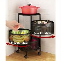 Estante de Almacenaje Metálico Multinivel de Fácil Montaje para Frutas y Verduras - Ideal PARA LA Organización DE LA Cocina y La Sala de Estar, Estante de Almacenaje - details 8