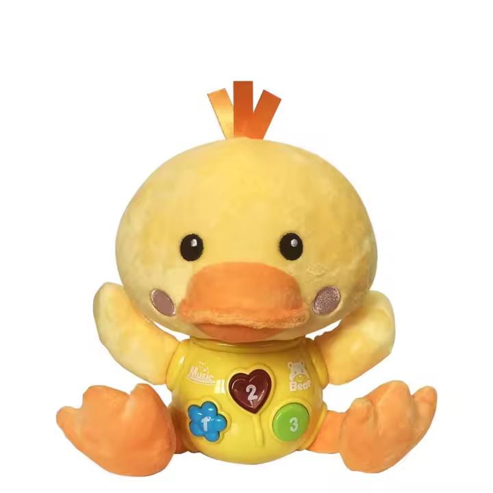 PATO MUSICAL-CAJA-LUZ-SONIDO-MELODIAS 24 CM (Creaciones Llopis 25799) - 1