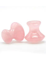 1 Pcs Piedra De Jade Rosa Natural Con Forma De Setas Para Masaje De Polvo Facial Y Ojos Pedra De Beleza Energética - details 2