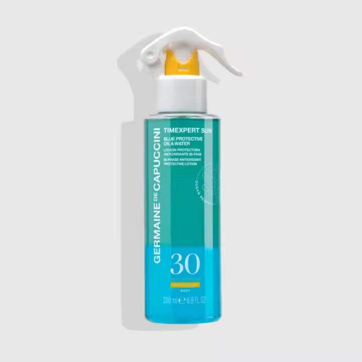 Germaine de Capuccini Blue Protective Oil & Water SPF30 360015 Timexpert sun Loción óleo-acuosa de fácil absorción y textura fresca, ligera y transparente. - 1