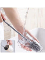 Cepillo De Botella Con Mano Larga De Silicona Para Limpieza Multifuncional De Tazas Aisladas Herramientas Domésticas Sin Puntos Morteros - details 0