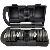 ManiBoom Maletin Pesas y Mancuernas Ajustables de HIERRO ANTIDESLIZANTES - Mancuernas 10kg 15kg 20kg 30kg 40kg 50kg con Barra Regulables y Cierre de SEGURIDAD - Kit de Ejercicio Gym en Casa - details 6