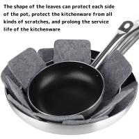 12Pcs Protegedores De Ollas Y Sartenes Divisores De Pad No Tejidos 38/35/26 CM Separadores De Ollas Para Proteger La Cocina En Gris - details 2