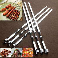 Brochetas De Acero Inoxidable Reutilizable Para Barbacoa 10/20/30/50/100Pcs Ideal Para Camping Al Aire Libre Y Fiesta De Asado Interior - details 2