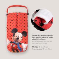 Saco de Invierno Universal para Silla de Paseo Mickey Mouse, Desmontable con Cremallera, Impermeable y Transpirable, Ajustable y Fácil de Limpiar, 94 x 44 cm - details 1