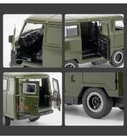 Nueva Coleccionable De Automóvil a Escala 1:18 UAZ TRAVELER 452 VÁN Rusa En Aleación Con Sonido Y Luz Vehículo De Juguete Metálico Para Niños - details 2