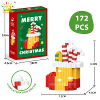 HUIQIBAO Bloques De Construcción Micro De Navidad Con Modelo De Santa Claus Y Payaso De Nieve Regalos De Navidad Para Niños Juguetes Educativos De Bloques Auto-Lock De Plástico ABS - details 6