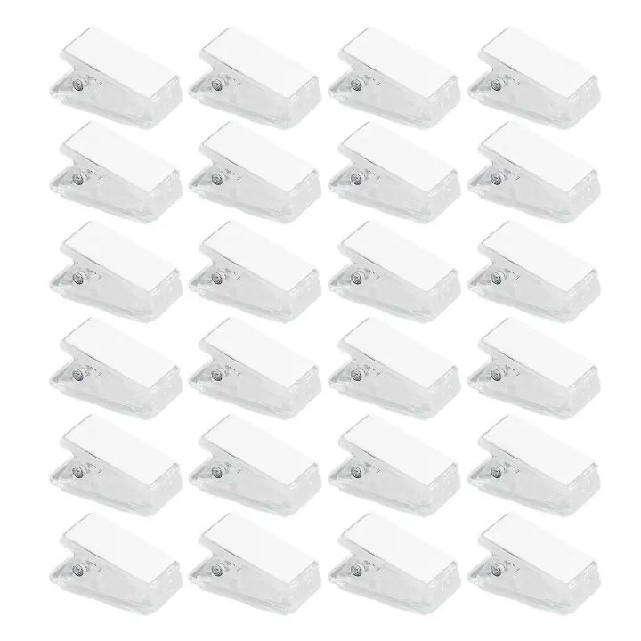 100 piezas de clip autoadhesivo transparente para colgar en la pared, para cortina de ducha, papel fotográfico, póster, colgador adhesivo con resorte - 1