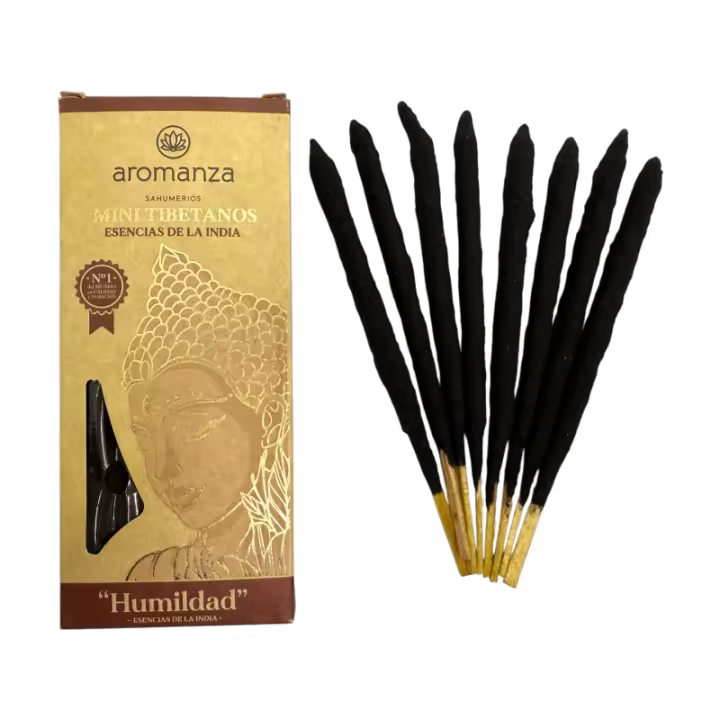 Incienso Mini Tibetanos Esencias de la India Aromanza Argentina - 8 sahumerios 40min duración - Humildad - 1