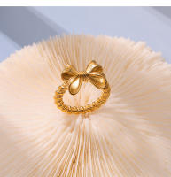 Nueva Moda de Plata y Oro Anillo Abierto girta Arco Mariposa elegant Mujeres Niñas Joyas de GIFT, LA Fashion simple personalidad Arco anillo de Diseño - details 7