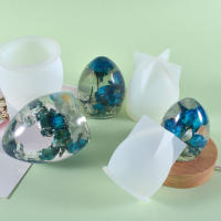 Molde De Silicona Para Resina Epoxy DIY Forma De Huevo Grande Lámpara De Noche Estrella Molde Para Pendiente De Bola - details 8
