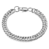 Pulsera De Cadena Cubana Punk Para Hombre Y Mujer 21cm Color Oro Y Plata Acero Inoxidable 9mm Cadena De Mano Regalo De Joyería - details 6