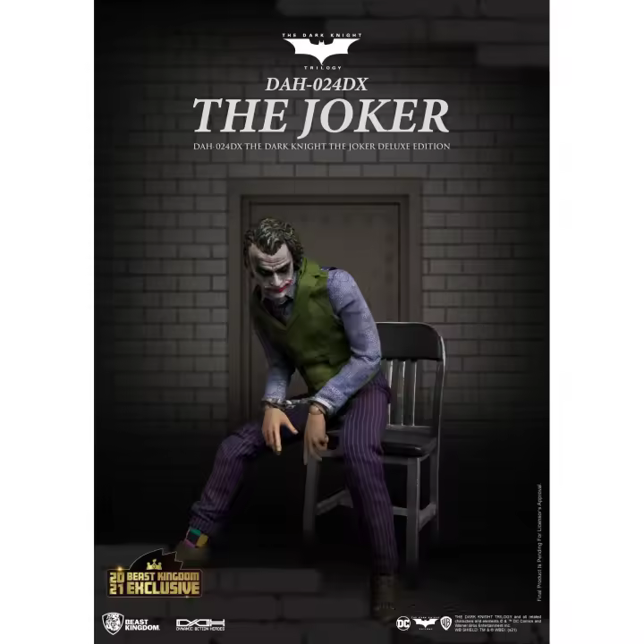 Beast Kingdom - DC Comics - Batman The Dark Knight Figura Dynamic 8ction Heroes 1/9 The Joker Deluxe Version 21 cm - 1