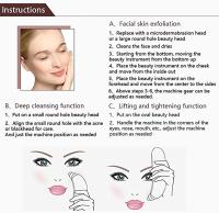 Limpiador de poros facial con dermoabrasión de diamante, recargable por USB, con 5 cabezales reemplazables, para eliminar puntos negros, succión al vacío - details 0