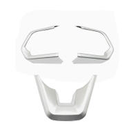 Cubierta De Volante Para Toyota Land Cruiser 300 LC300 2021-2023 Accesorios De Fibra De Carbono Plateado Adornos Internos ABS - details 1