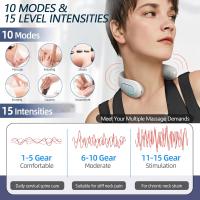 Masajeador de cuello para aliviar el dolor con calor, portátil, pulso eléctrico, tejido profundo, punto de activación, masajeador cervical para mujeres y hombres, regalos aptos para FSA o HSA - details 2