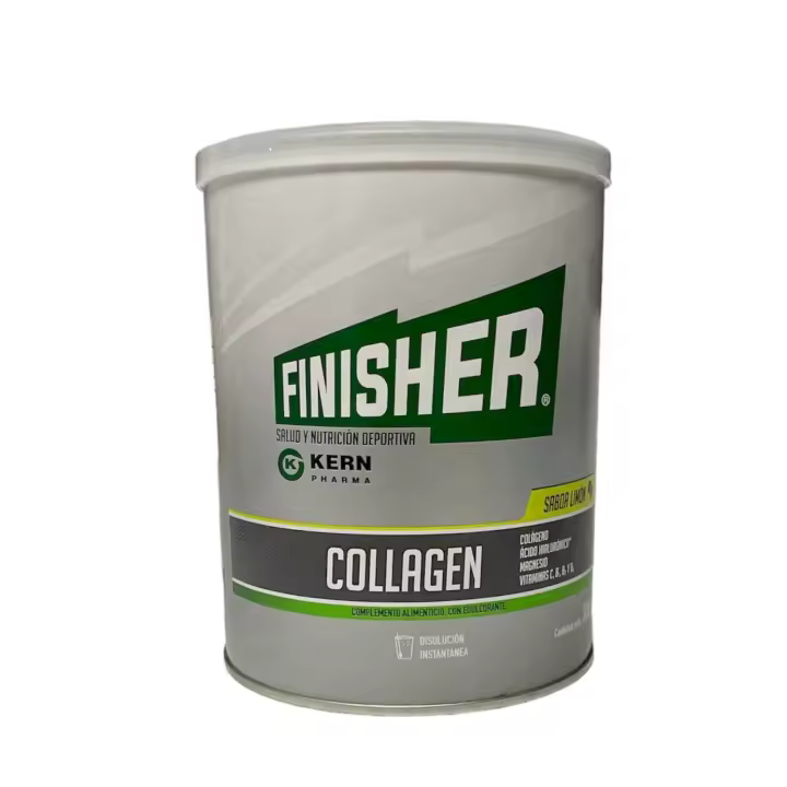 Finisher Collagen Bote de 300gr. Sabor Limón Kern Pharma, colágeno con hialurónico y vitaminas - 1