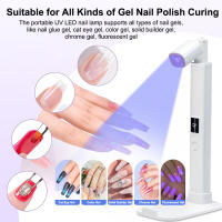 Lámpara LED UV Para Uñas Mini Lámpara De Secado Profesional Para Manicura Arte De Uñas Portátil Secador De Uñas Ultravioleta Con Soporte - details 1