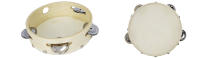 ROCKSTAR MUSIC Pandereta de Mano en Madera con Parche TH0604T 4 Sonajas 6" 15cm - details 0
