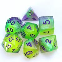 Juego De Dados 7 Piezas En Colores Morado Verde Amarillo Y Luminiscencia Para Juegos De Mesa Accesorios De Juego - details 1