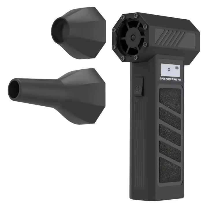 Soplador de aire comprimido recargable de 130000 RPM y aspirador de computadora 2 en 1 con luz LED, plumero eléctrico inalámbrico ajustable de 4 velocidades para teclado, automóvil, exteriores y hogar - 1