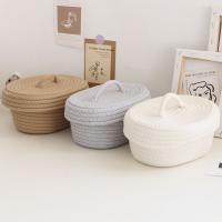 Cesta De Almacenamiento De Hilo De Algodón Oval Para Juguetes De Niños Caja De Organización De Escritorio Caja De Almacenamiento De Cosméticos Y Llaves - details 0